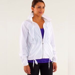 Lululemon Transition Jacket Size 10 White Lightweight All Seasons Jacket